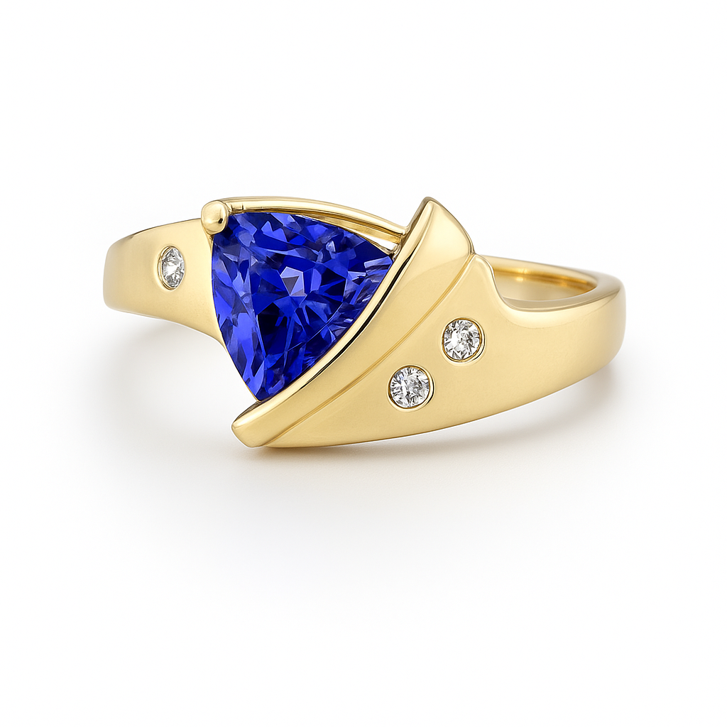 Purple Pear-Cut Amethyst Yellow Gold Ring