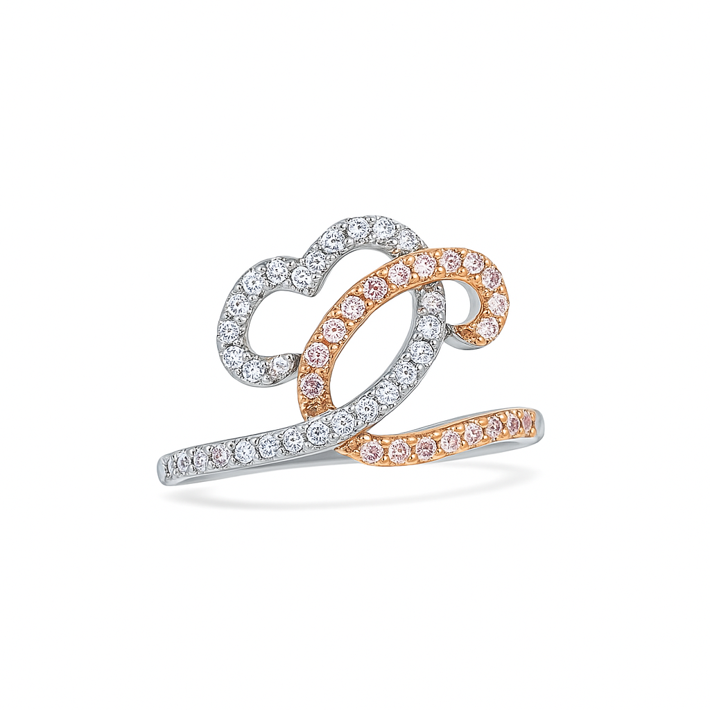 Heart-Cut White Gold Ring