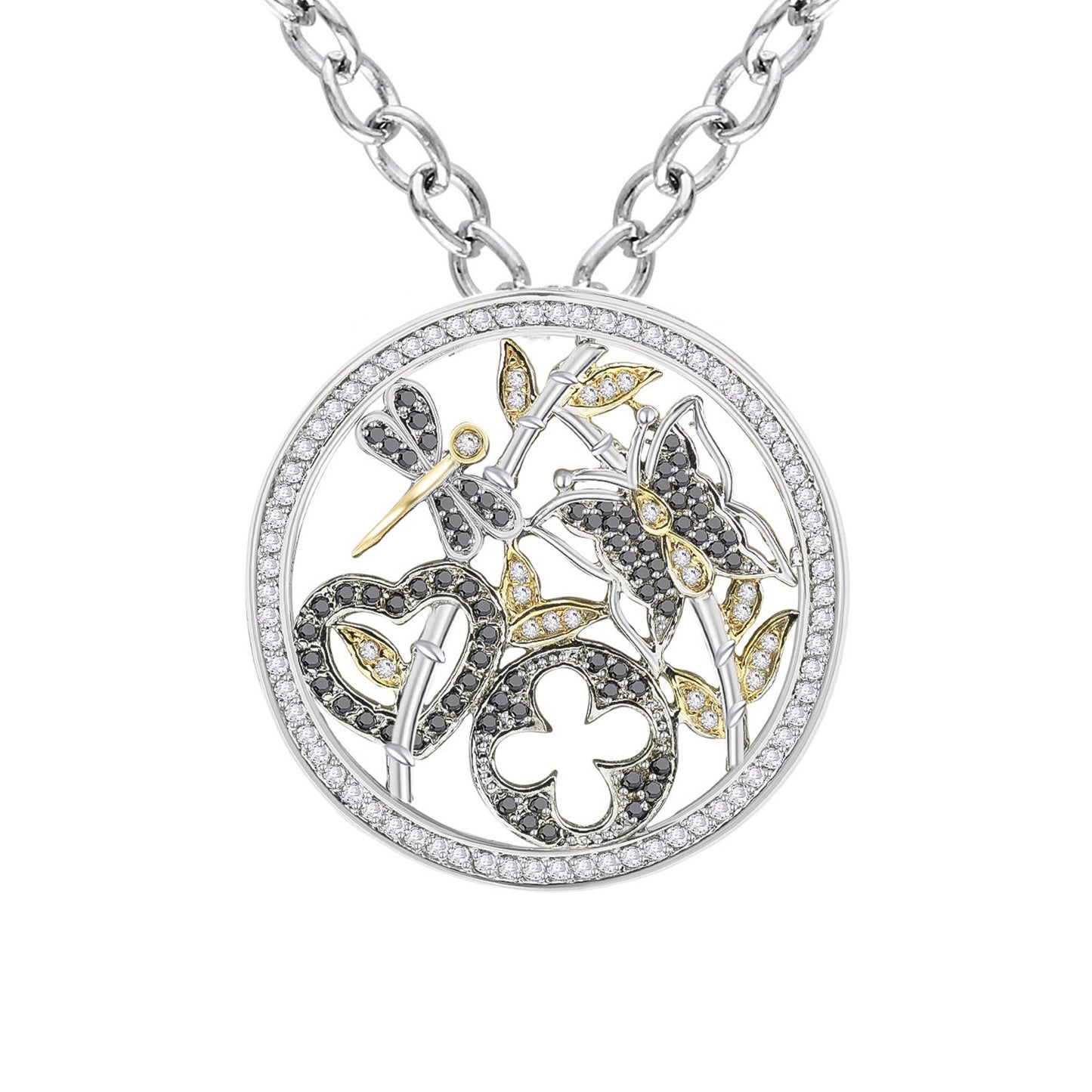 Enchanted Garden Diamond Medallion Pendant