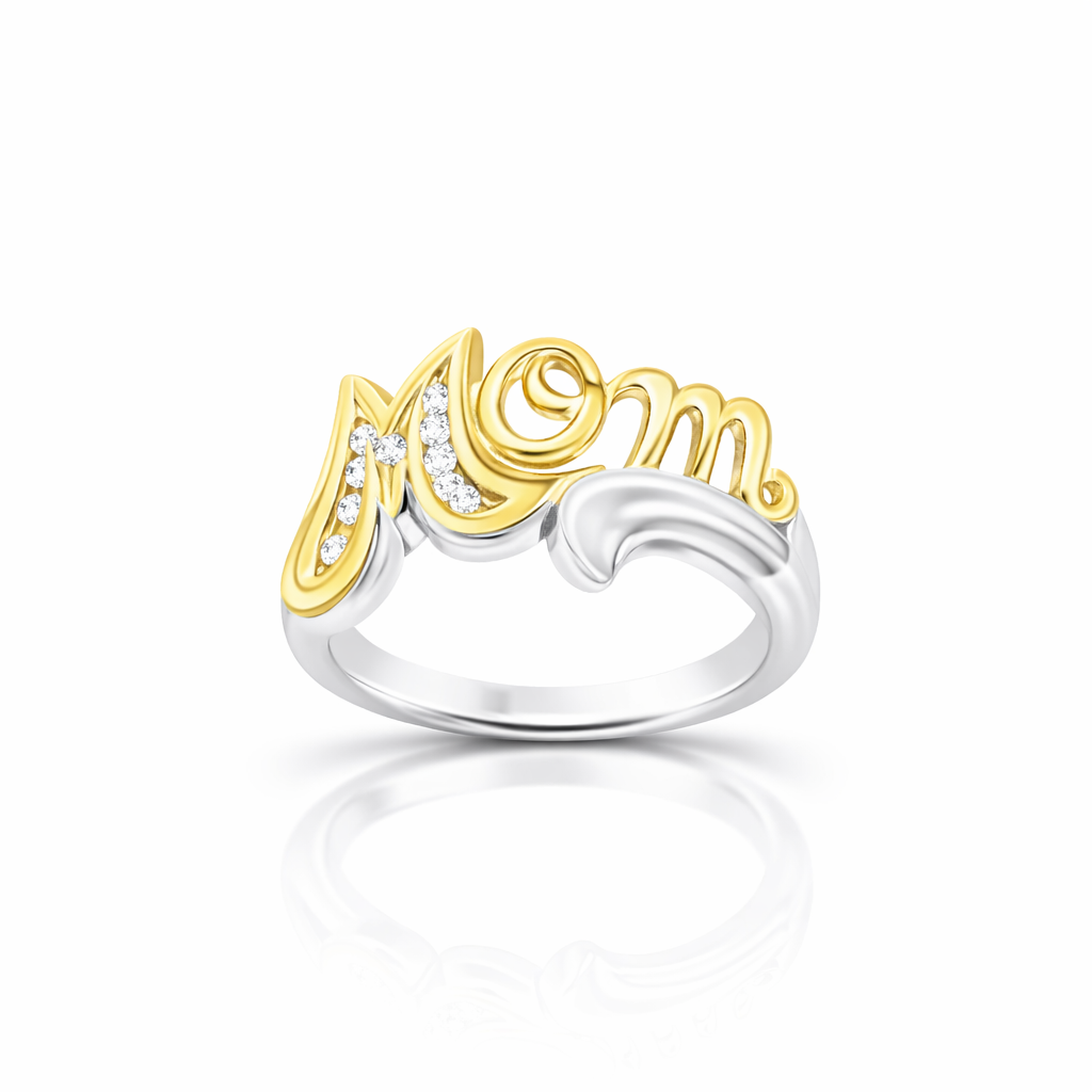 Cherished Mother Two Tone Gold Ring