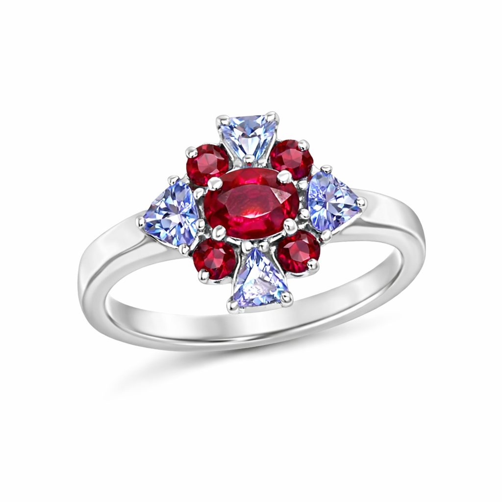 Multicolor Imperial Bloom Birthstone Gold Ring