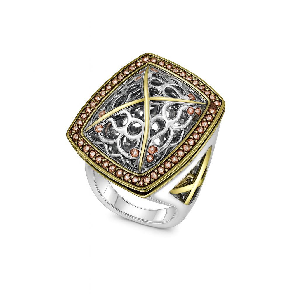 Two-Tone Gold Rectangular-Style