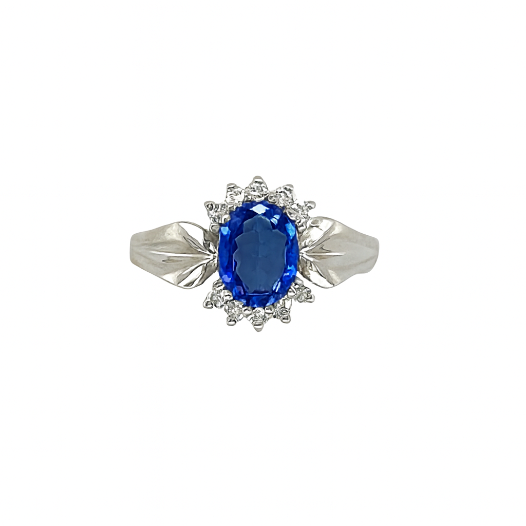 Oval Cut Tazanite Birthstone Ring