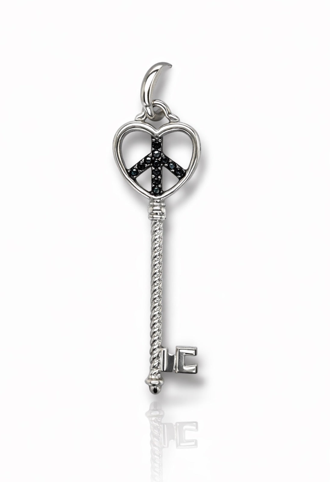 Peace & Love Key Pendant