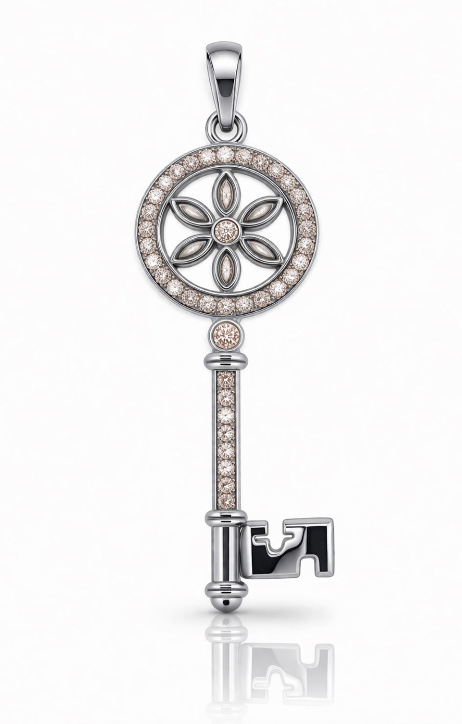 Champagne Blossom Key Pendant