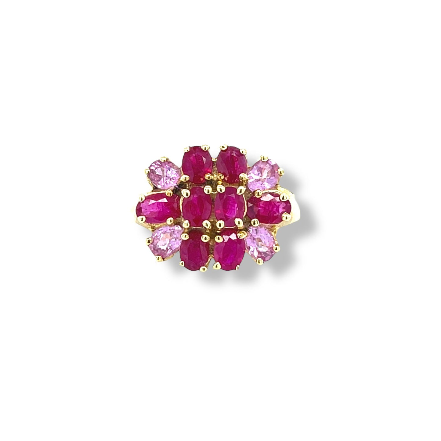 Rupali and Pink Sapphire Oval-Cut Yellow Gold Ring