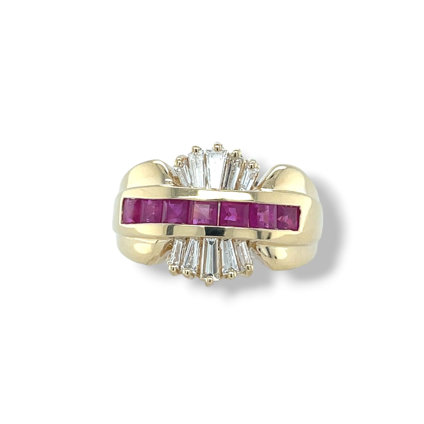 Ruby and Diamond Yellow Gold Ring