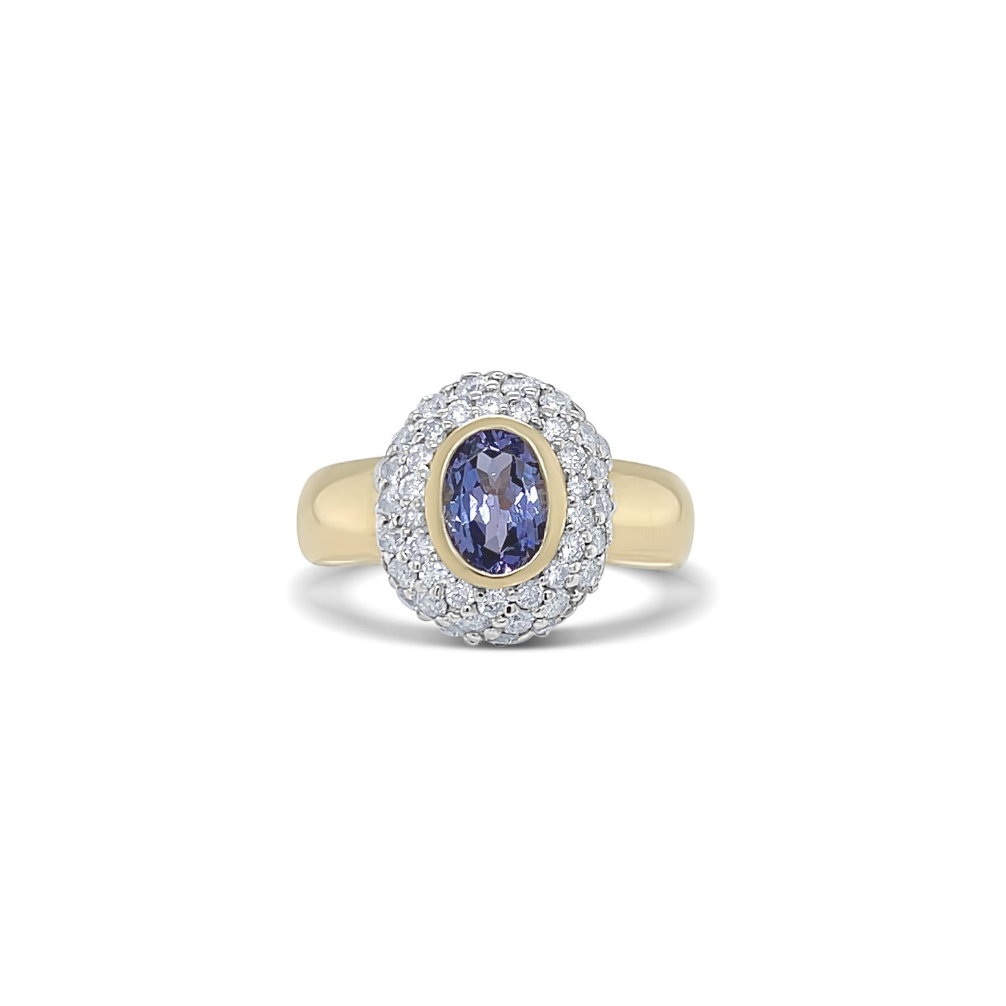 Tanzanite Oval-Cut Gold Ring
