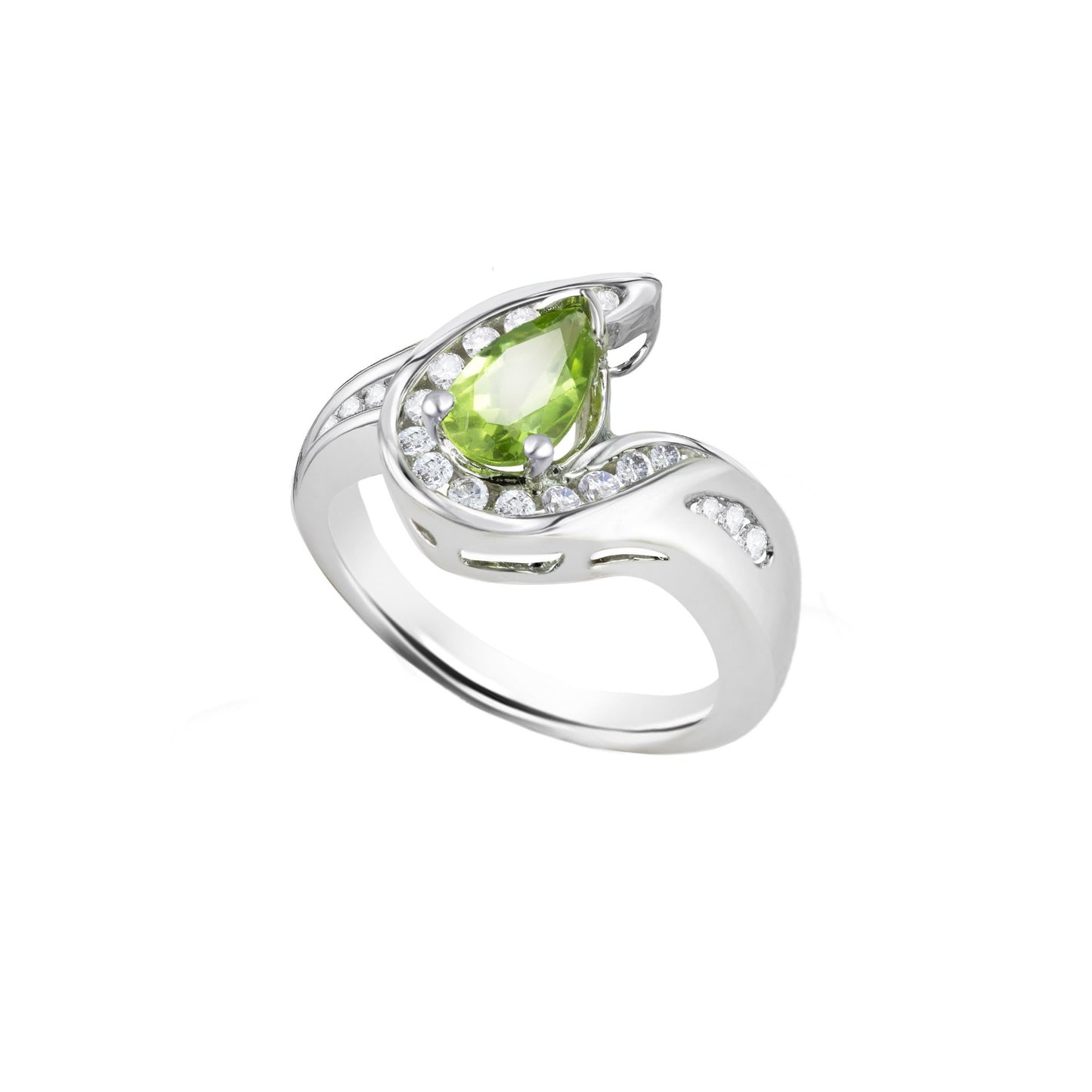 Peridot Pear-Cut Birthstone Ring