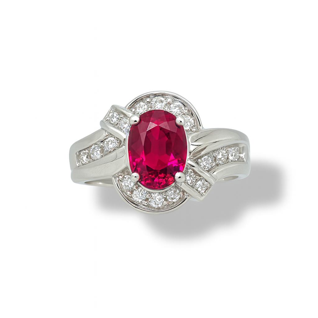 Ruby Oval-Cut Birthstone Gold Ring