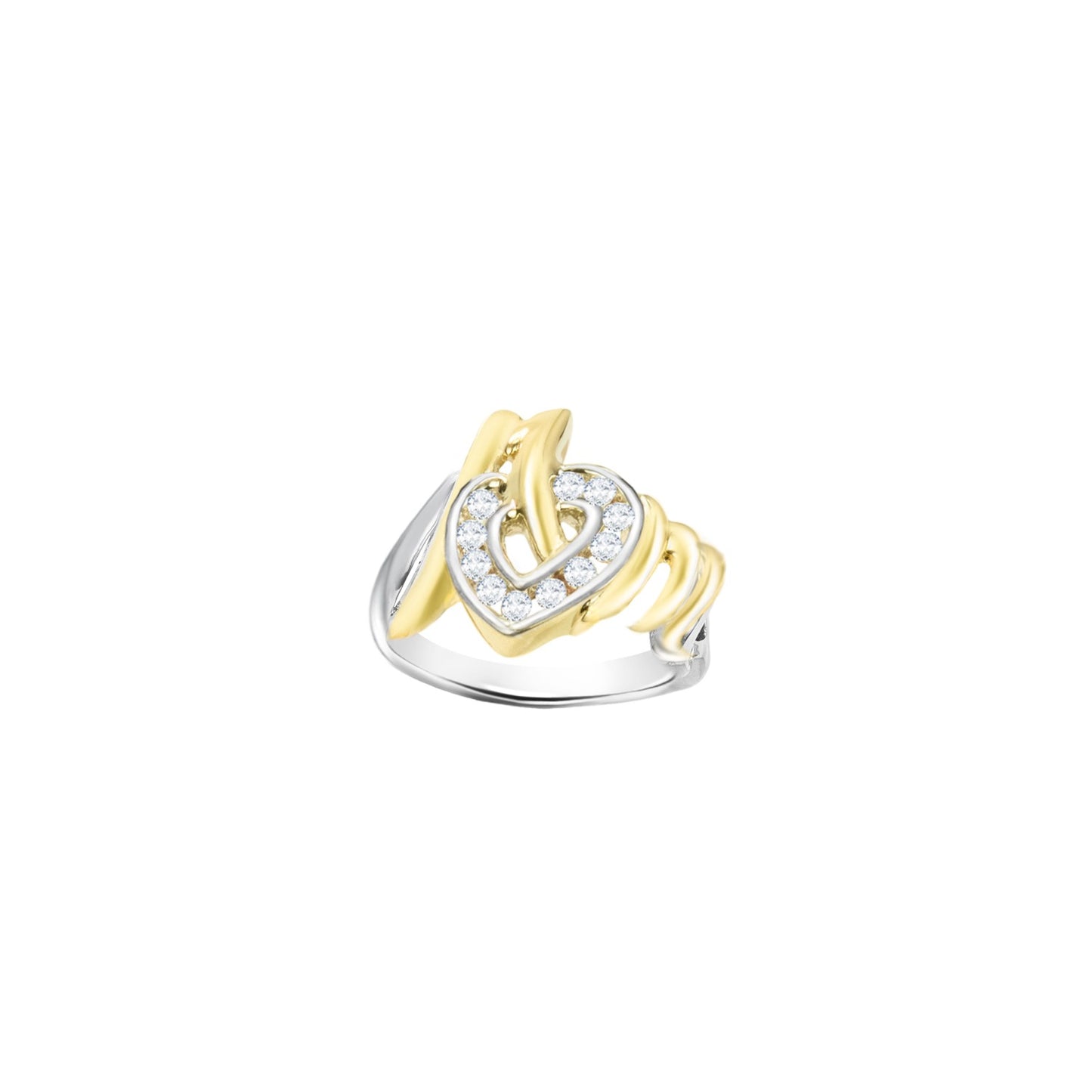 Heart of Harmony Two Tone Gold Ring