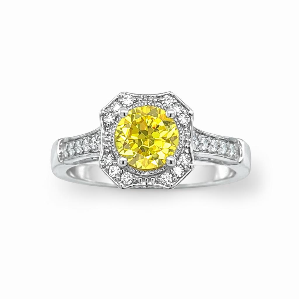 Aurora Soleil White Gold Ring