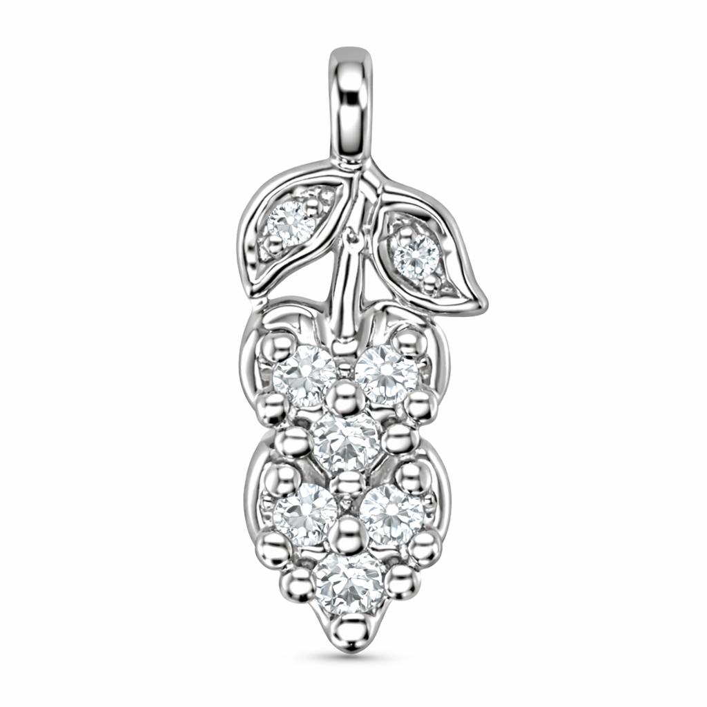 Hearts of Cherry White Gold Pendant