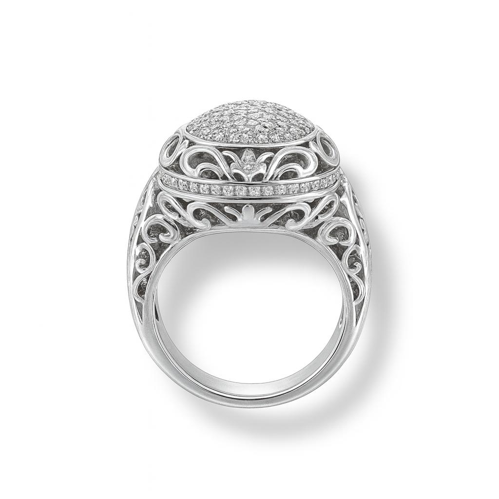 Vintage-Style Round-Cut Gemstones Gold Ring