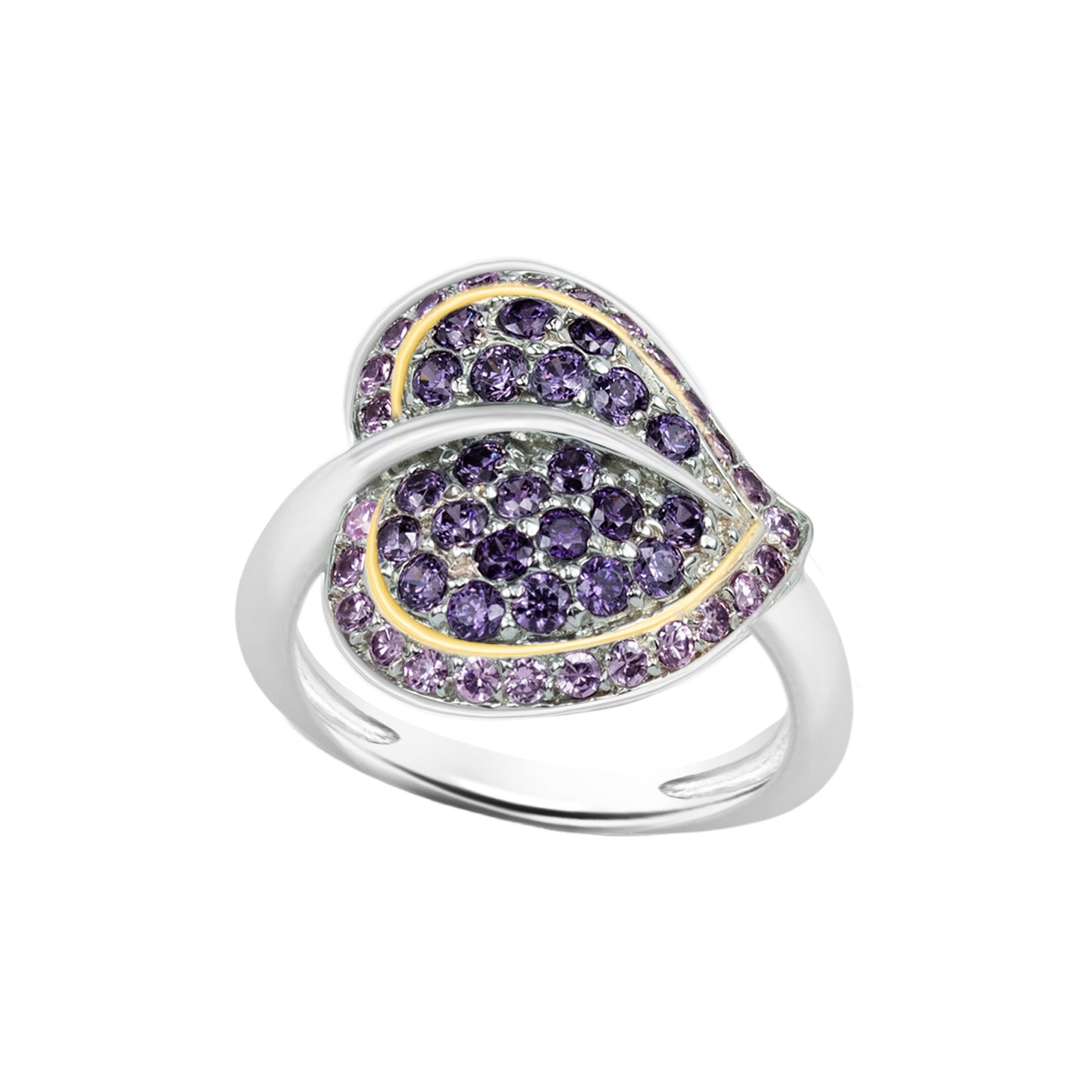 Heart Multicolor Gold Ring