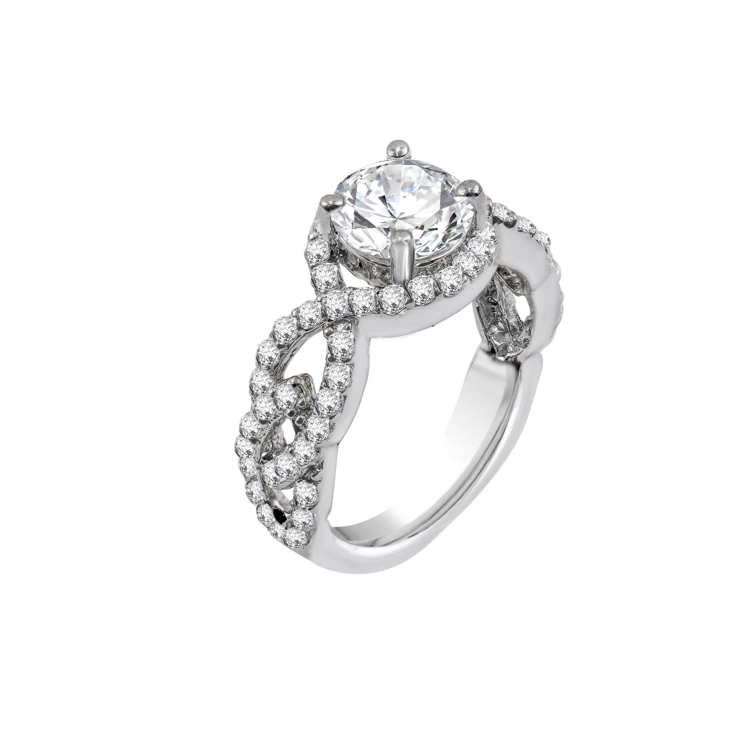 Radiant Empress Engagement Gold Ring