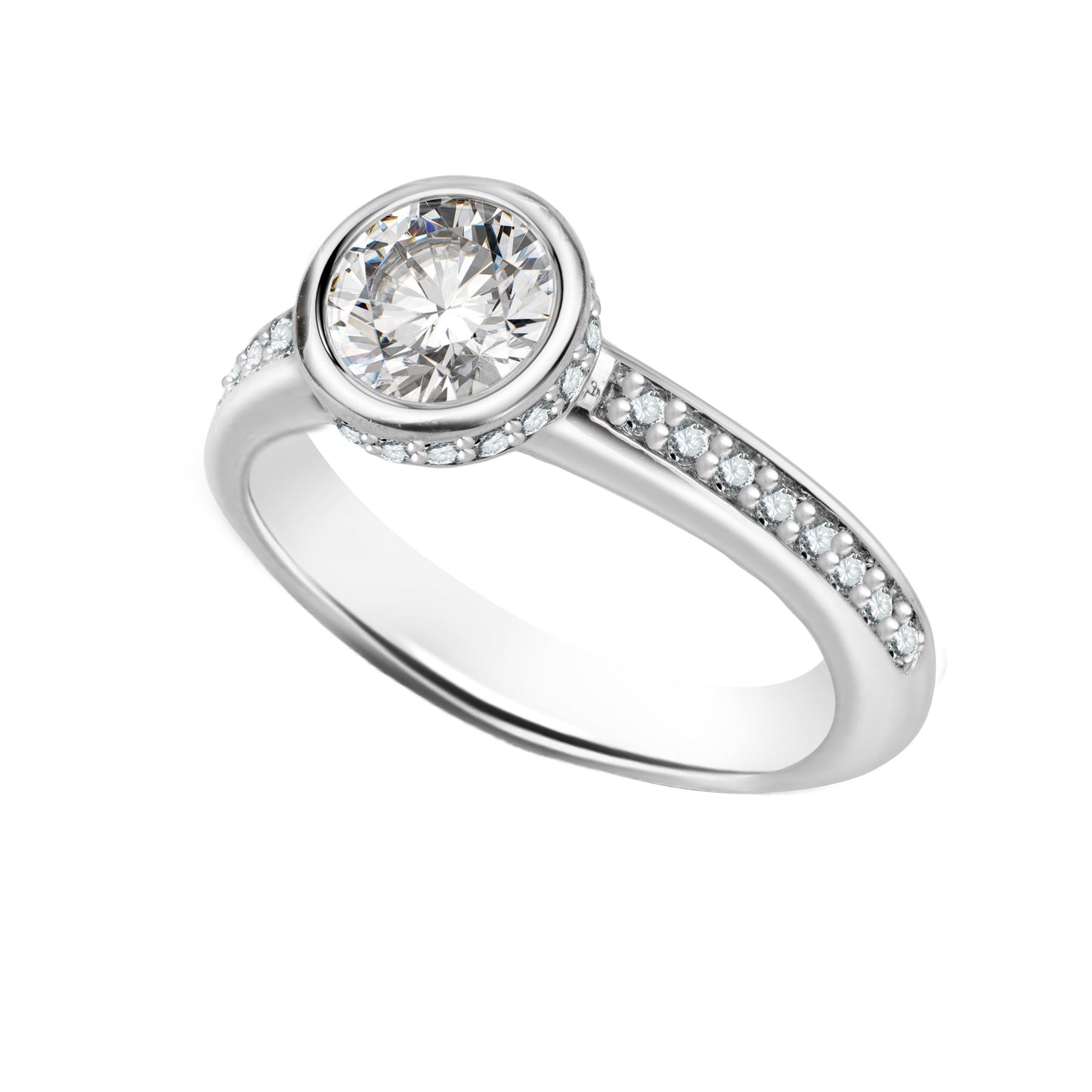 Eternal Halo Engagement Gold Ring
