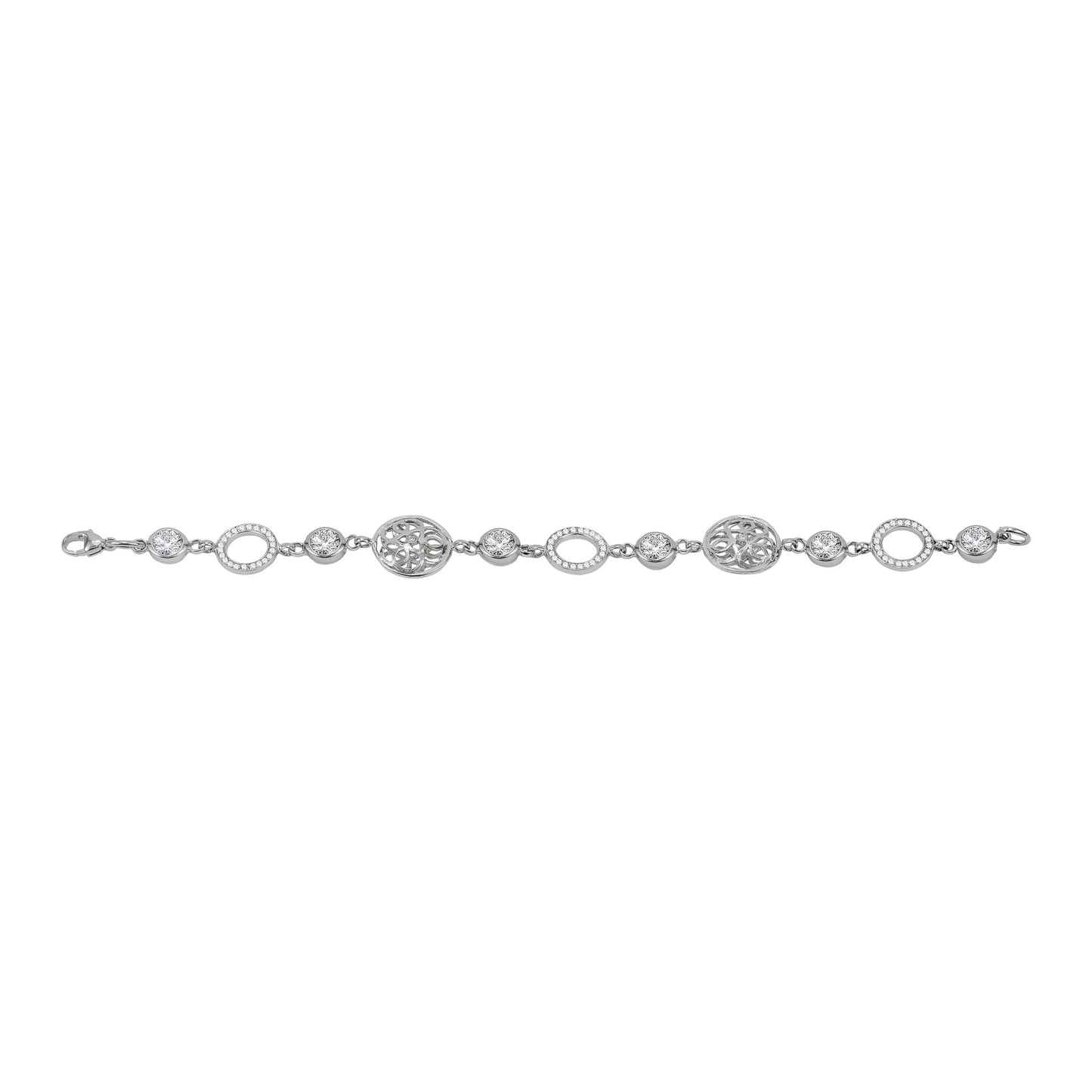 Vintage Round Diamond Gold Bracelet