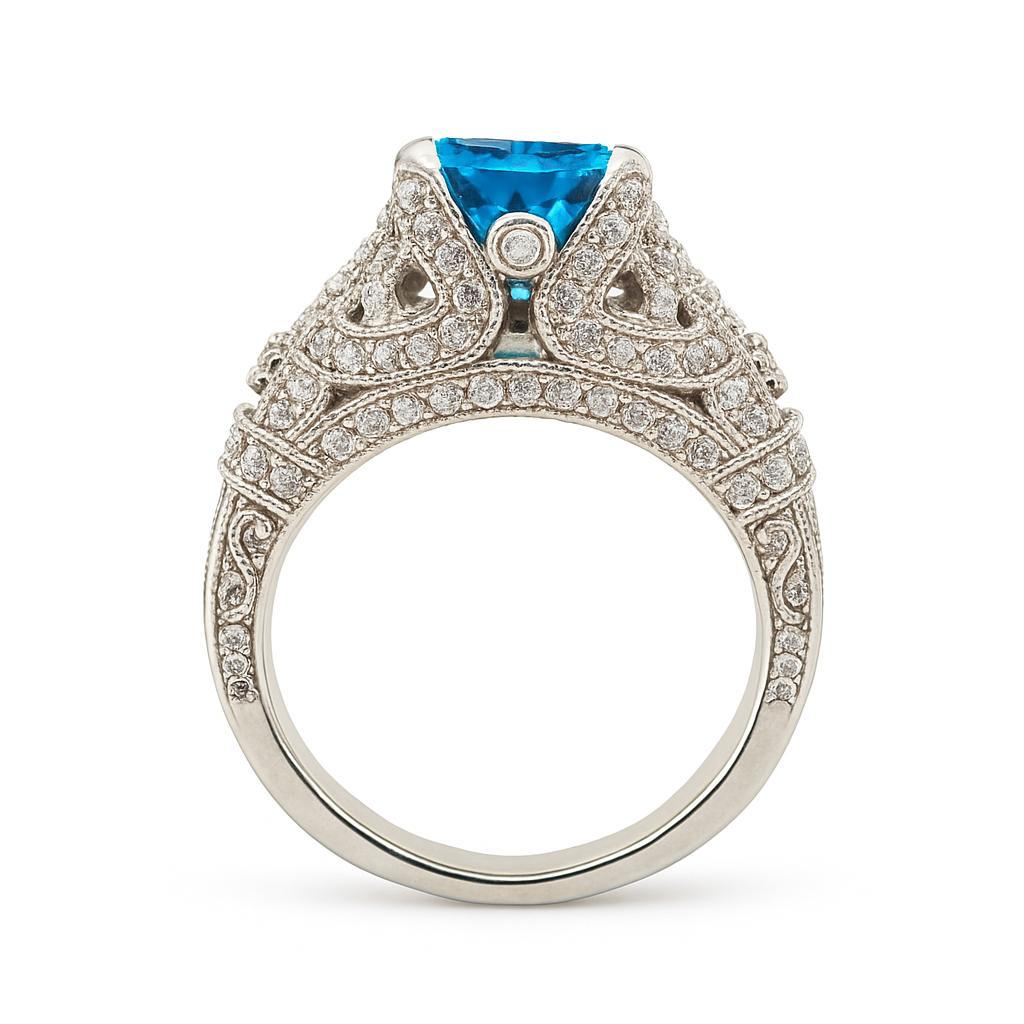 Azure Breeze Topaz Whisper Ring