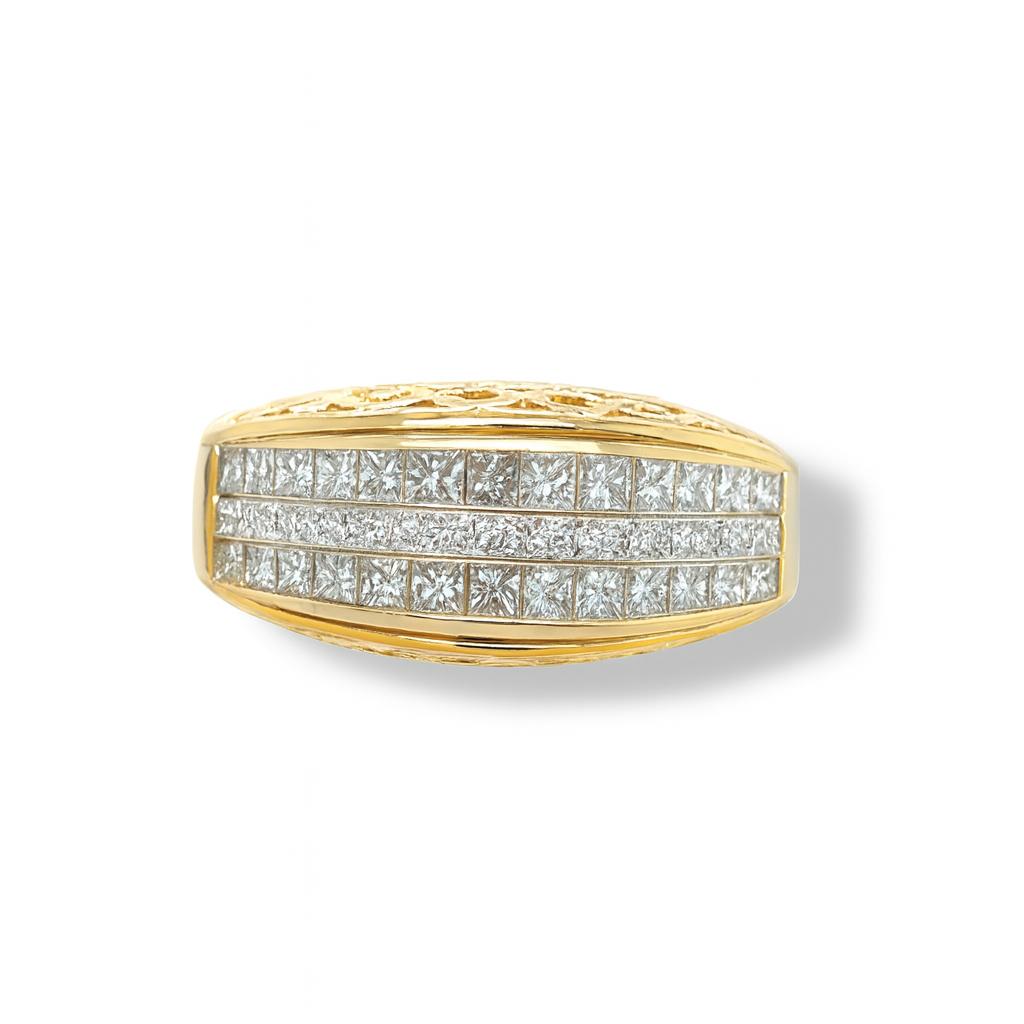 Invisible Sparkle Gold Ring