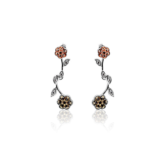 Rose Drop Gold Earring