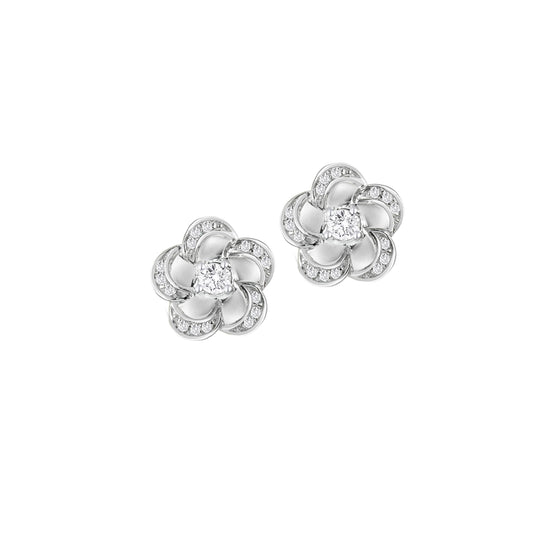 Rose Stud Gold Earring