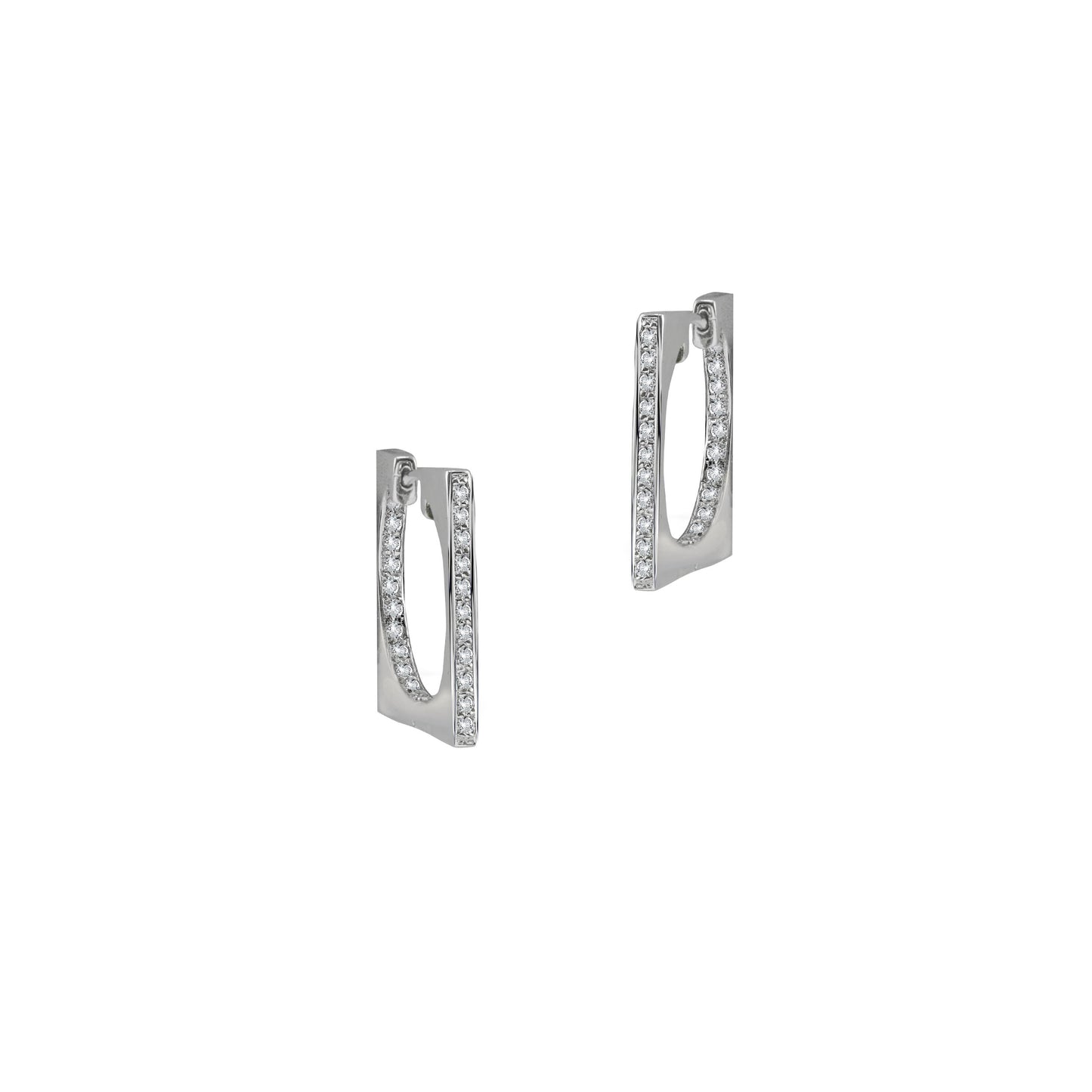 Rectangular Hoops Earring