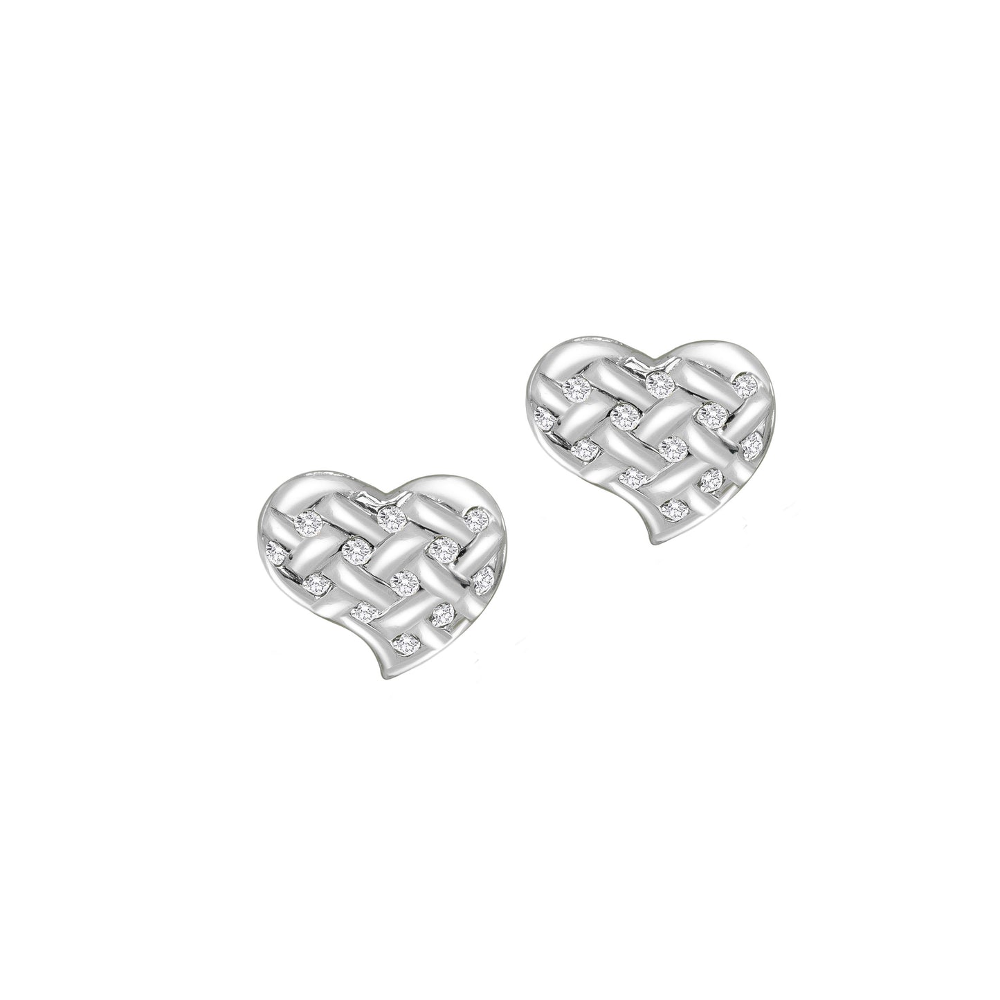 Gold Heart Stud Earring