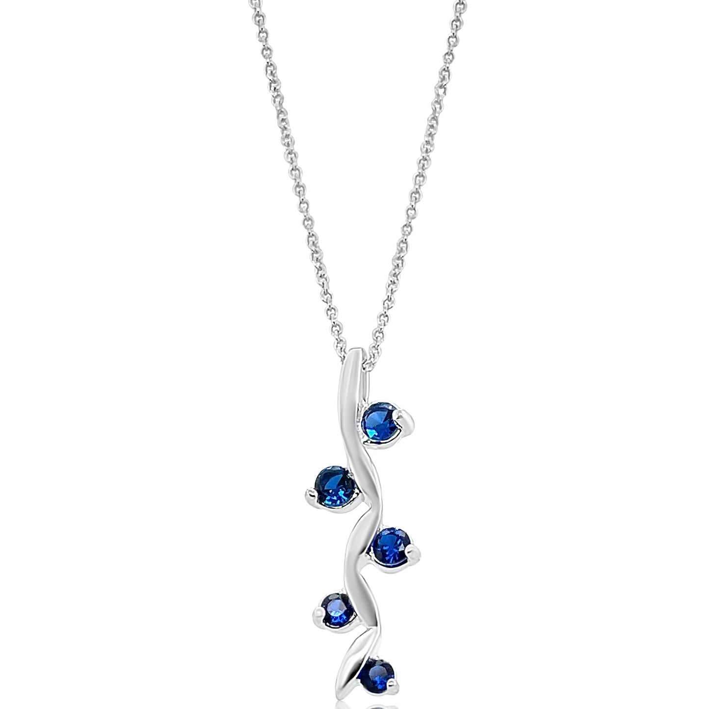 Gold Twister Sapphire Pendant