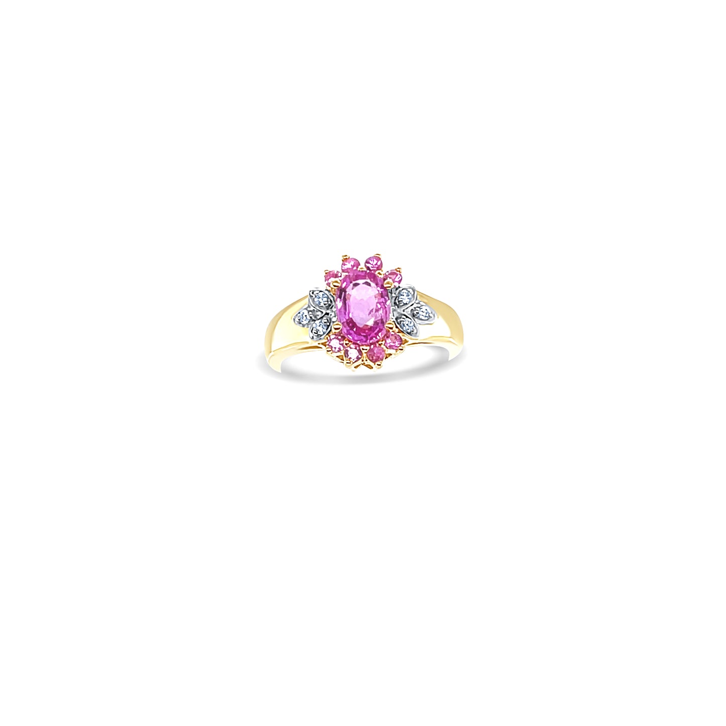 White and Pink Diamond Cocktail Ring