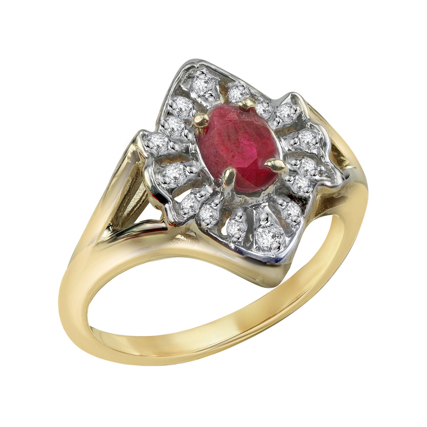 Ruby and Diamond Gold Ring
