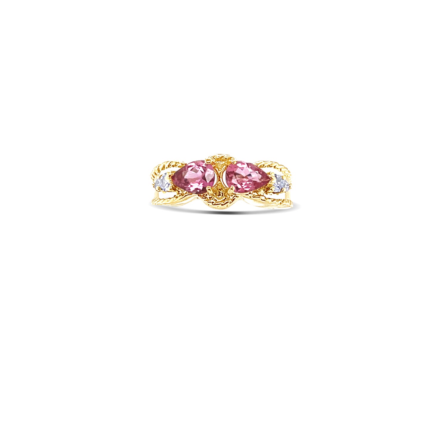 Trillion Tourmaline Gold Ring