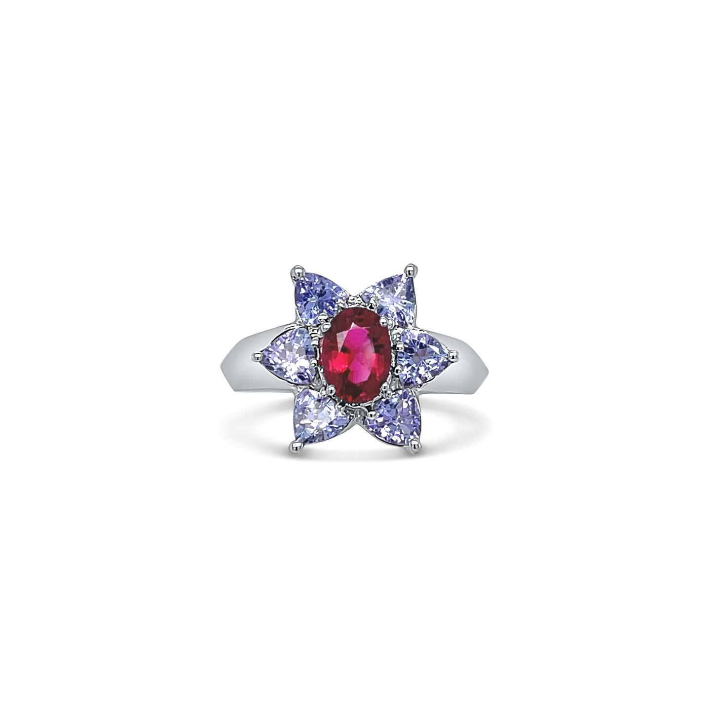 Tanzanite and Ruby Gold Ring