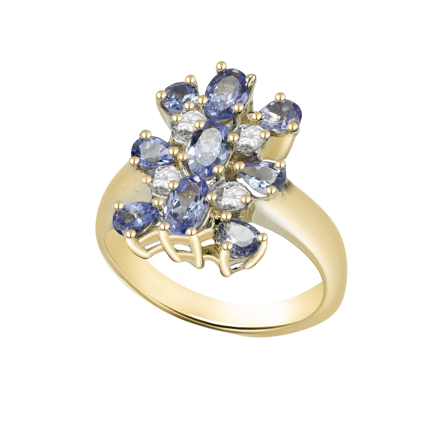 Tanzanite and Diamond Gold Ring