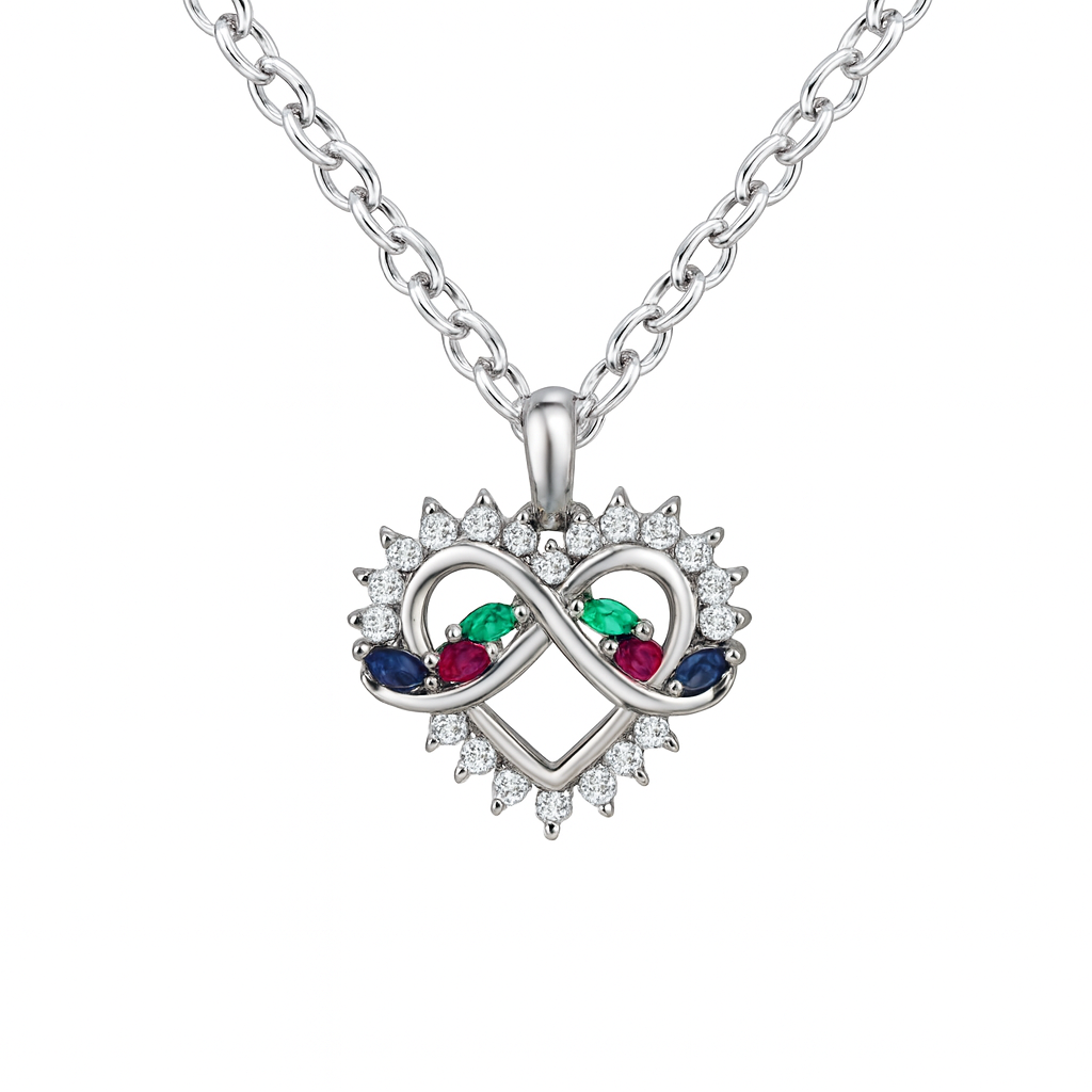 Heart-Cut White Gold Pendant