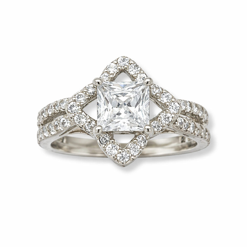 Eternal Starburst White Gold Ring