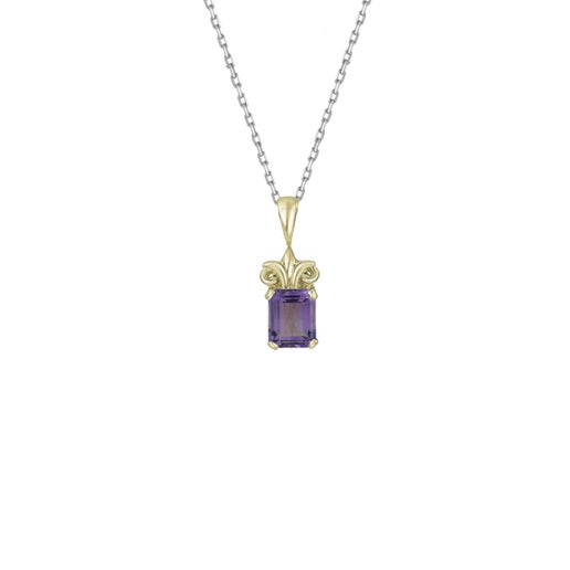 Radiant Amethyst Gold Harmony Necklace