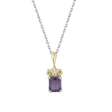 Radiant Amethyst Gold Harmony Necklace