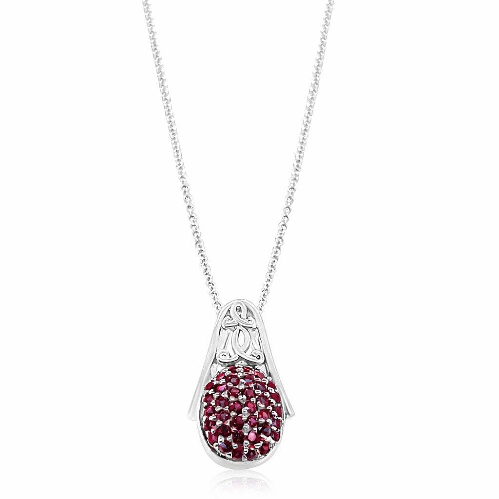 Radiant Blush Diamond Cluster Pendant