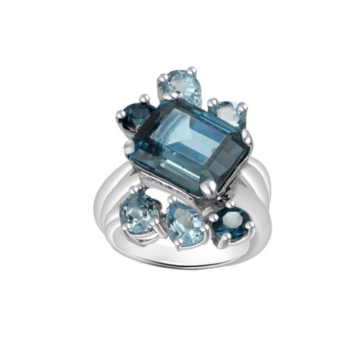 Sapphire Symphonies Cocktail Ring