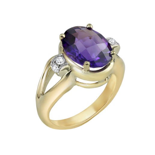 Dreamweaver Amethyst Luminescence Gold Ring