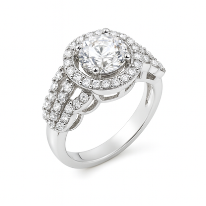 Round Brilliant-Cut Diamond Engagement Ring