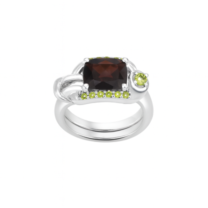 Garnet Marquise-Cut Birthstone Gold Ring