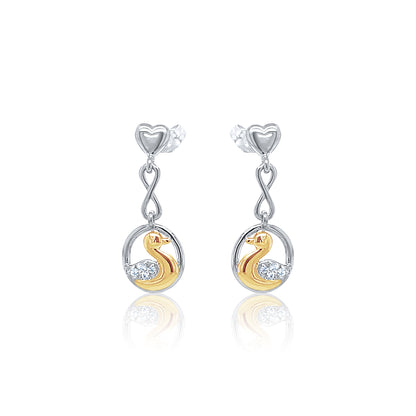 Gold Duck Drop Earring