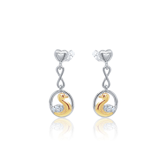 GOLD DUCK DROP EARRING