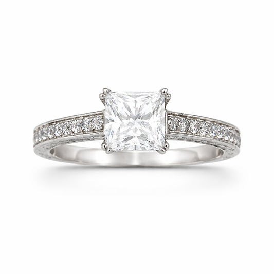 Luna Pavé White Gold Ring