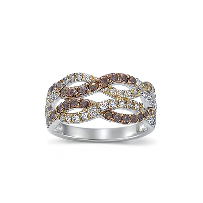 Three Intertwind Loops Birthstone Ring