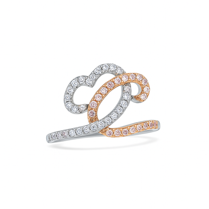 Heart-Cut White Gold Ring