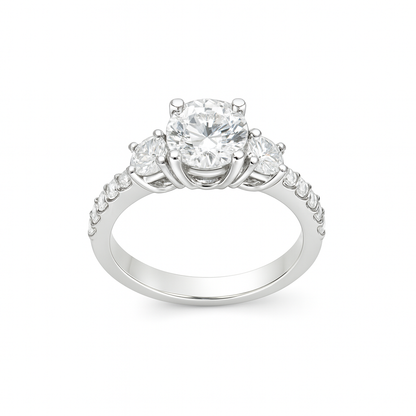 Classic and Elegant Three-Stone Diamond Engagement Ring