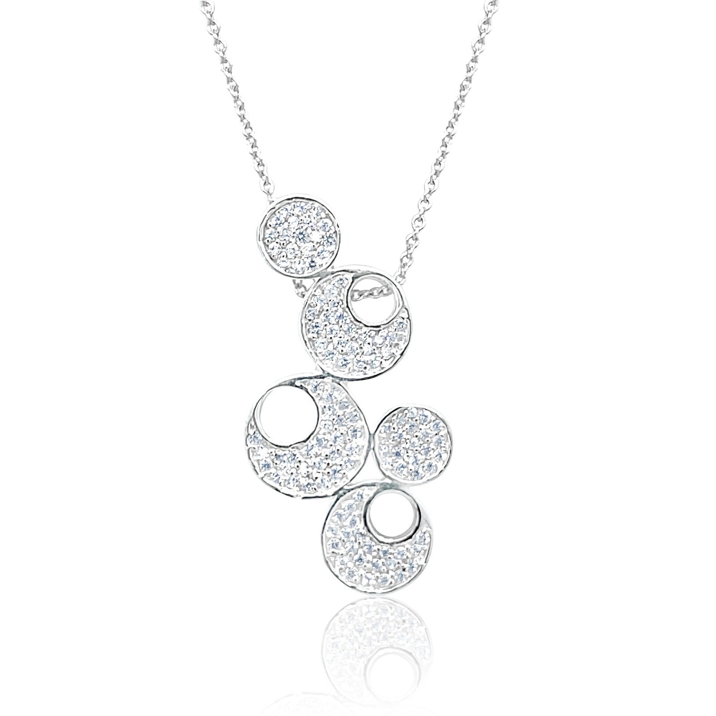Celestial Harmony Diamond Circle Pendant